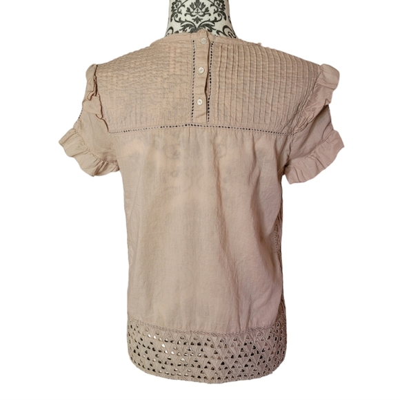 Maison Scotch short ruffle sleeve blouse size 1/small - Picture 4 of 12